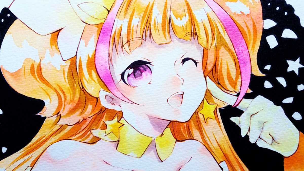 同人手描きGO！プリンセスプリキュアイラスト「キュアトゥインクル」A4