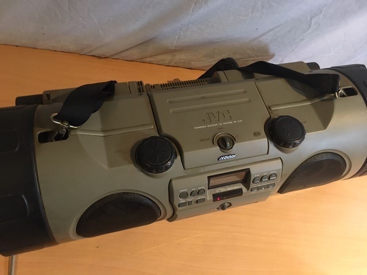 名品。ビクター超大型CDラジカセ ドラムカン RV-X70 昭和レトロ