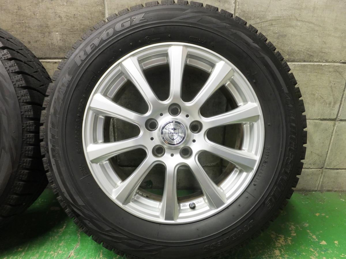 ブリヂストン LEVOGZ+JOKER ホイールセット 215/60R16 バリ溝！綺麗！9.5分☆スタッドレス 215/60R16 ブリヂストン
