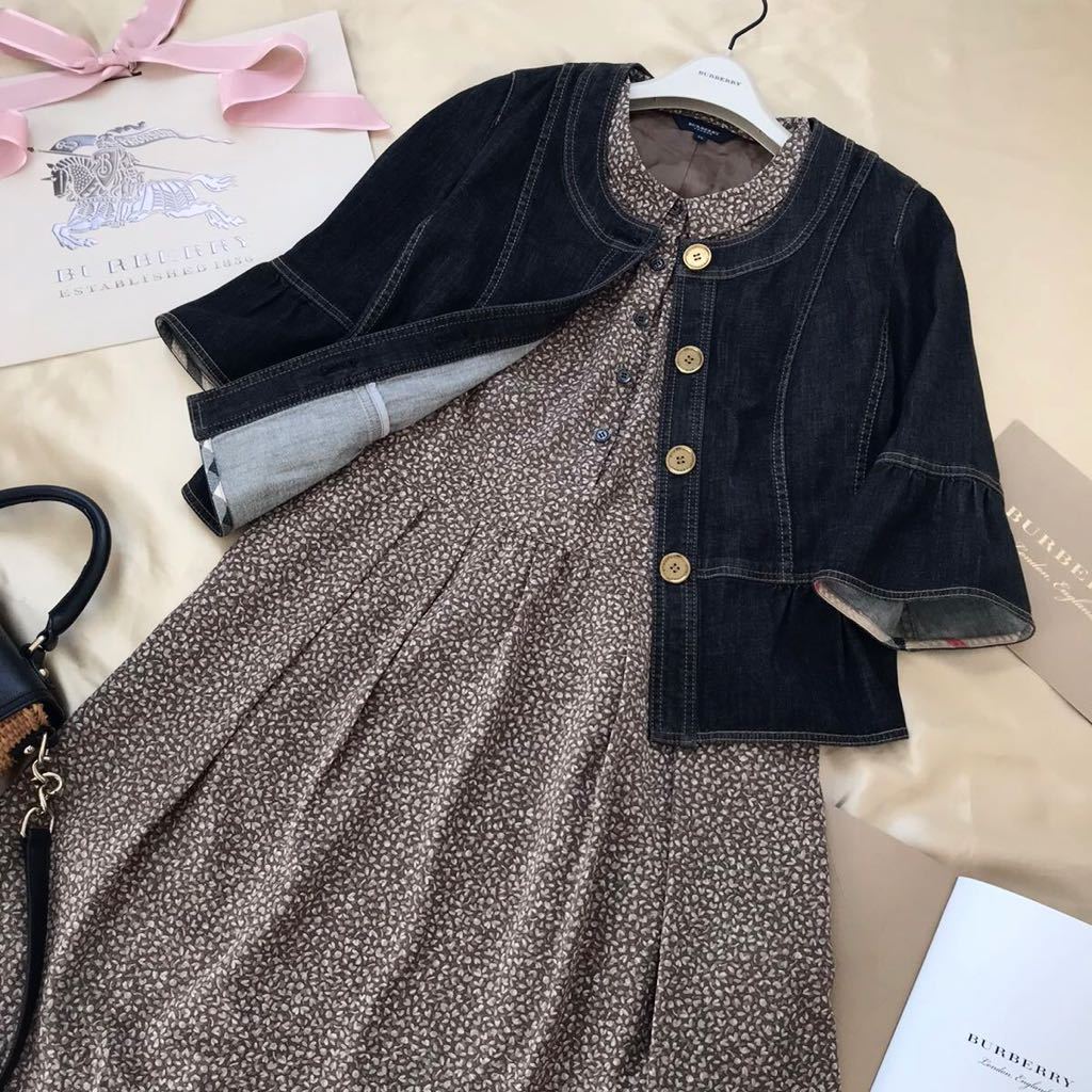 バーバリー 大きいサイズ 44 13号 Xl リバティ風ワンピース ノーカラーデニムジャケット Burberry 初夏の大人可愛いコーデセット スーツ ロングスカート 売買されたオークション情報 Yahooの商品情報をアーカイブ公開 オークファン Aucfan Com