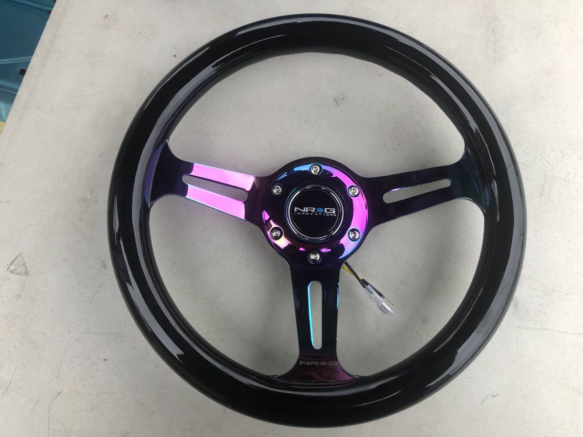 NRG 31Φ 黒ペイント ネオクロ-ム スポーク ステアリング USDM JDM 旧車 小径 ST310MC-BK 正規輸入品