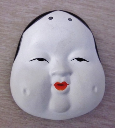 京焼人形師 錦染造【お福香合】色合わせ共箱_2