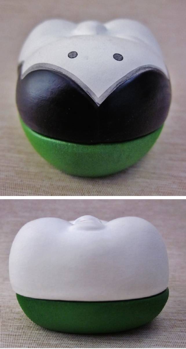 京焼人形師 錦染造【お福香合】色合わせ共箱_6