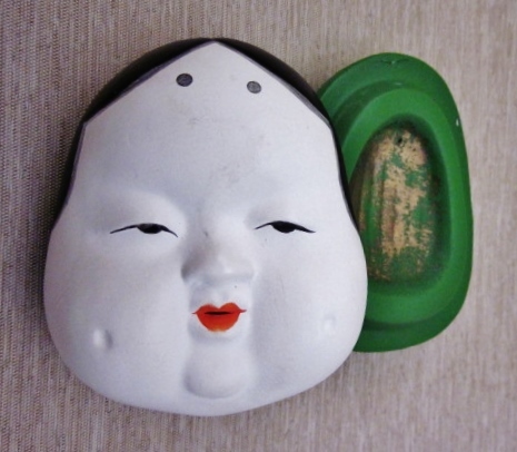 京焼人形師 錦染造【お福香合】色合わせ共箱_7