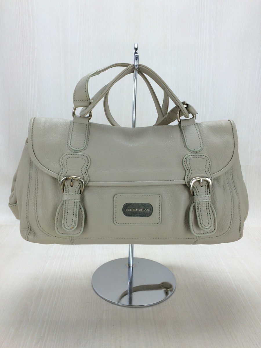 SEE BY CHLOE◇ショルダーバッグ/レザー/BEG By Chloe SEE see レザー 