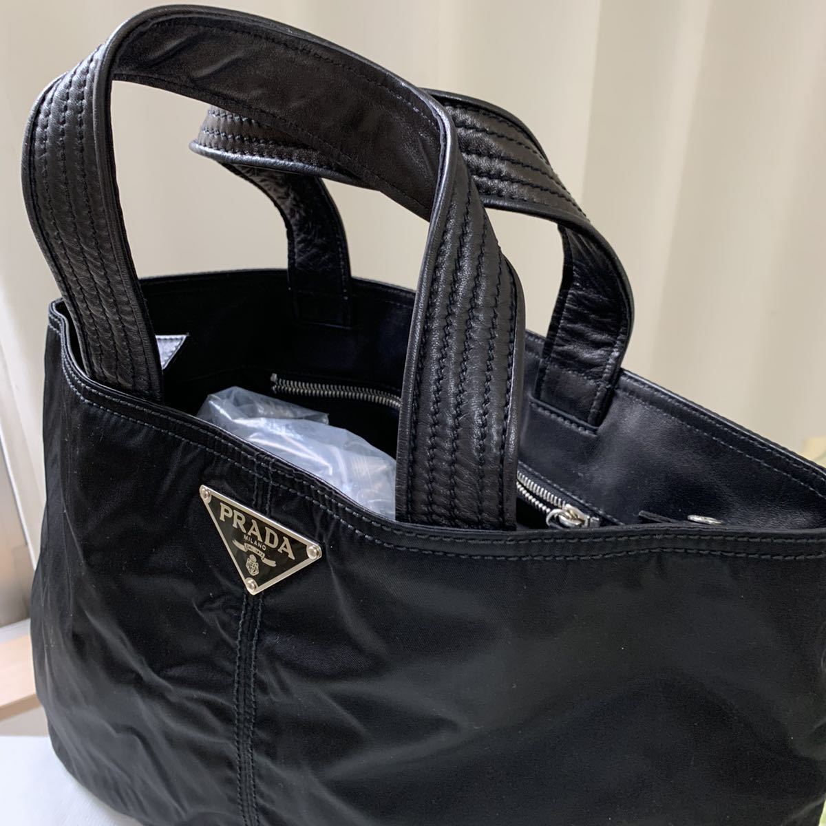未使用に近い PRADA プラダ ハンドバッグ ショルダーバッグ ナイロン 