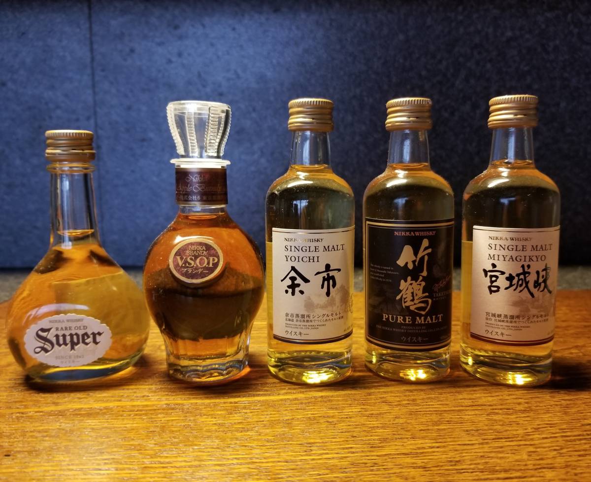 ニッカウヰスキー　ミニボトル5本セット_1