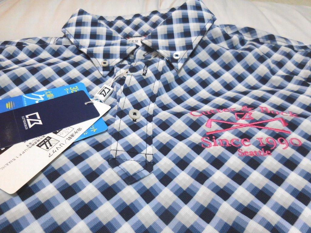 【人気SALE，得価】 カッターバック BLUE柄 ポロシャツ サイズLL(カッター＆バック)｜売買されたオークション情報、yahooの商品情報をアーカイブ公開 - オークファン シャツ