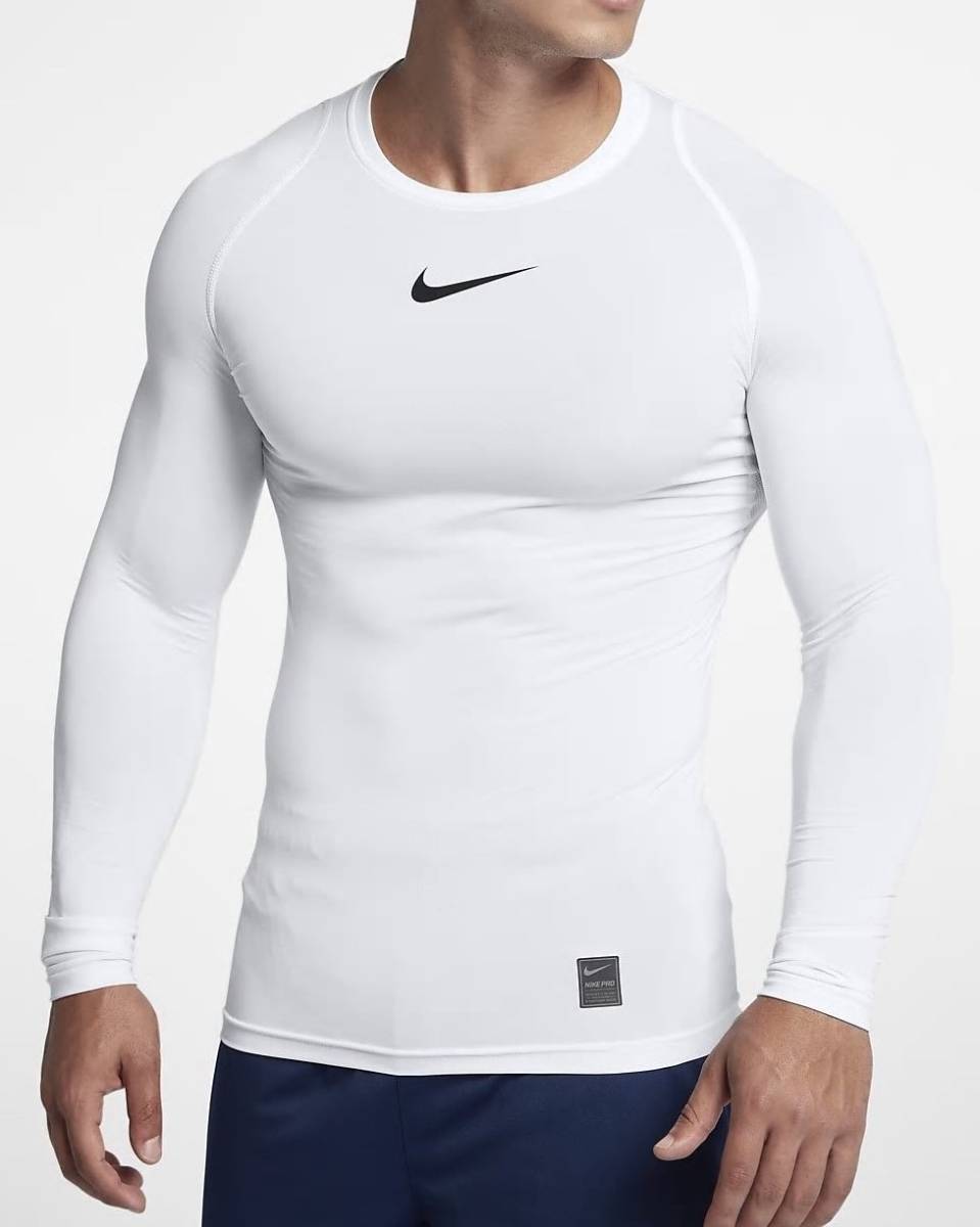 【人気，お得】 NIKE PRO COMPRESSION L/S TOP XLサイズ 白 ナイキ プロ コンプレッション ロングスリーブ トップ トレーニング ランニング(シャツ)｜売買されたオークション情報、yahooの商品情報をアーカイブ公開 - シャツ