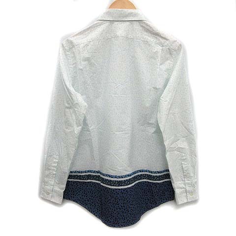 ポールスミス PAUL SMITH PS 19AW シャツ 長袖 花柄 M アイボリー ブルー 青 /KH Smith Paul PS 19aw スポーツ Tシャツ（ホワイト