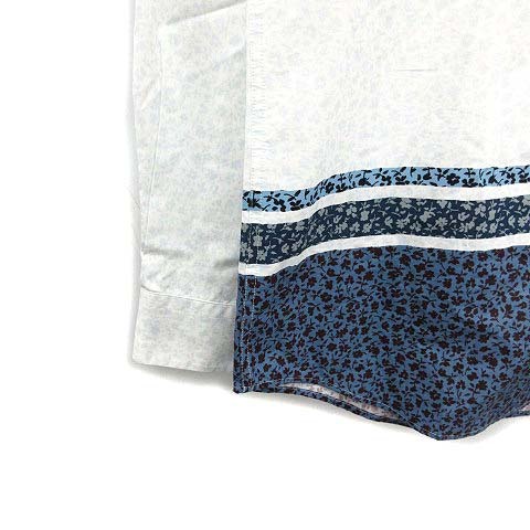 ポールスミス PAUL SMITH PS 19AW シャツ 長袖 花柄 M アイボリー ブルー 青 /KH Smith Paul PS 19aw スポーツ Tシャツ（ホワイト