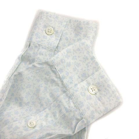ポールスミス PAUL SMITH PS 19AW シャツ 長袖 花柄 M アイボリー ブルー 青 /KH Smith Paul PS 19aw スポーツ Tシャツ（ホワイト