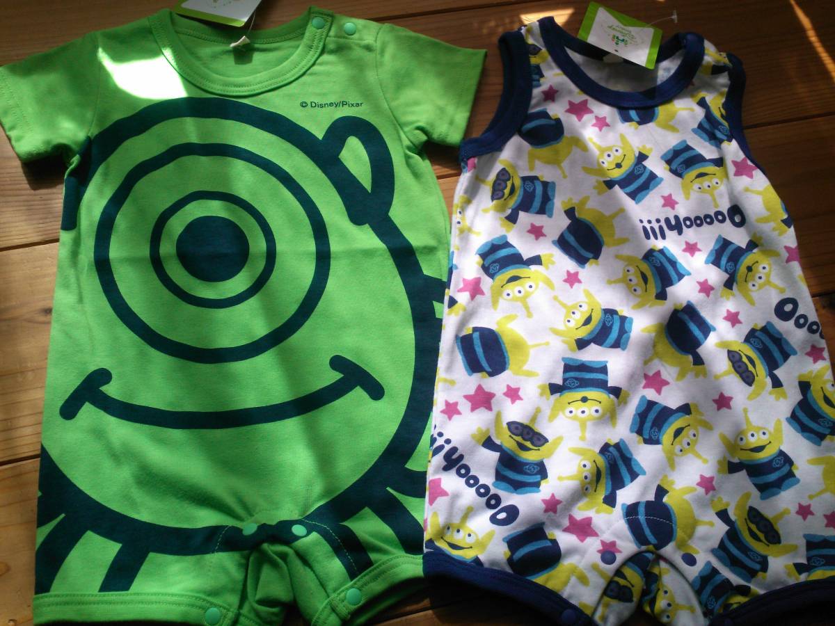 ディズニー半袖 ノースリーブプレオール2枚セット 70cm 夏に モンスターズインク トイストーリー 70 65 74cm 売買されたオークション情報 Yahooの商品情報をアーカイブ公開 オークファン Aucfan Com
