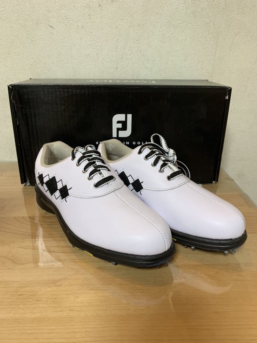 【高品質，爆買い】 品 FOOTJOY eCOMFORT 98522J WIDE フットジョイ イーコンフォート 幅広 22.5cm 白/ホワイト&times;黒(22.5cm)｜売買されたオークション情報、yahooの商品情報をアーカイブ公開 - オークファン 22.5cm
