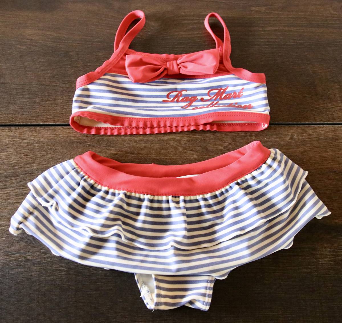 Rag Mart ラグマート セパレート水着 90cm 女の子 ベビー ビキニ ２段フリル 90 85 94cm 売買されたオークション情報 Yahooの商品情報をアーカイブ公開 オークファン Aucfan Com