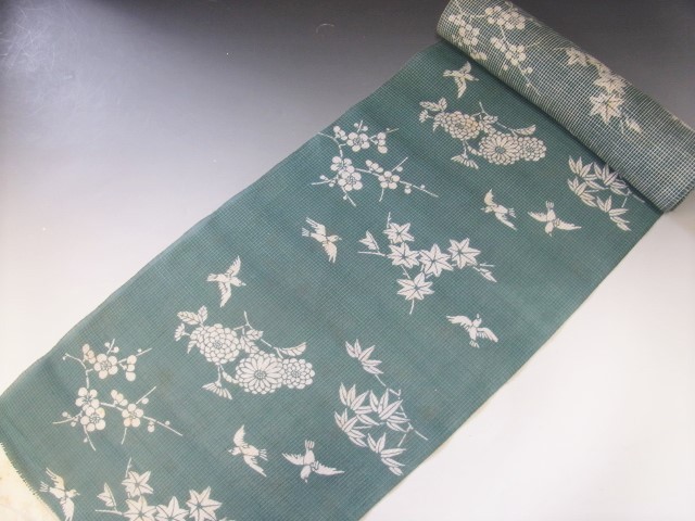 爆買い，新作 着ま専科 たちばな 新古品 麻紅梅 夏着物反物 翠色(反物)｜売買されたオークション情報、yahooの商品情報をアーカイブ公開 - オークファン 反物