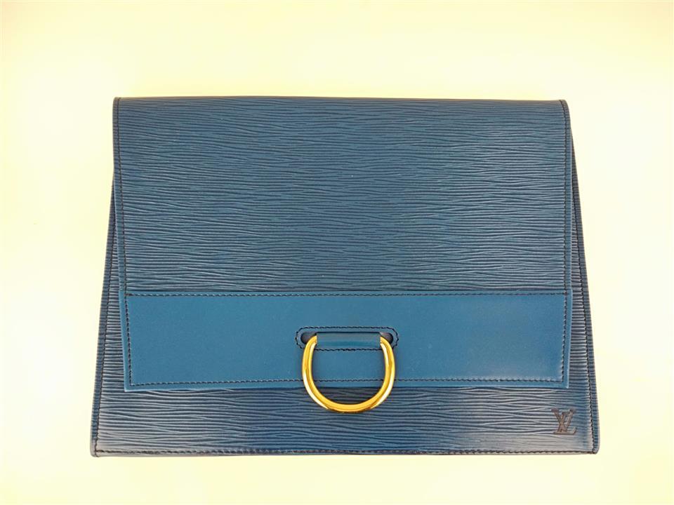 LOUIS VUITTON M52725 イエナ クラッチバッグ エピ ブルー