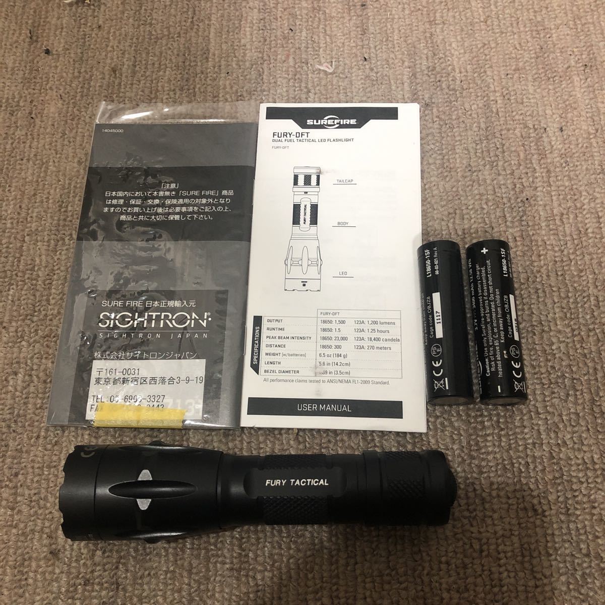 定番人気，お買い得 SUREFIRE FURY DFT 国内正規品 無改造 SF 18650B 使用可能 SF 18650A2本 SF 18650B 1本セット キャンペーン中(シュアファイヤー)｜売買されたオークション情報、yahooの商品情報をアーカイブ公開 - オークフ シュアファイヤー