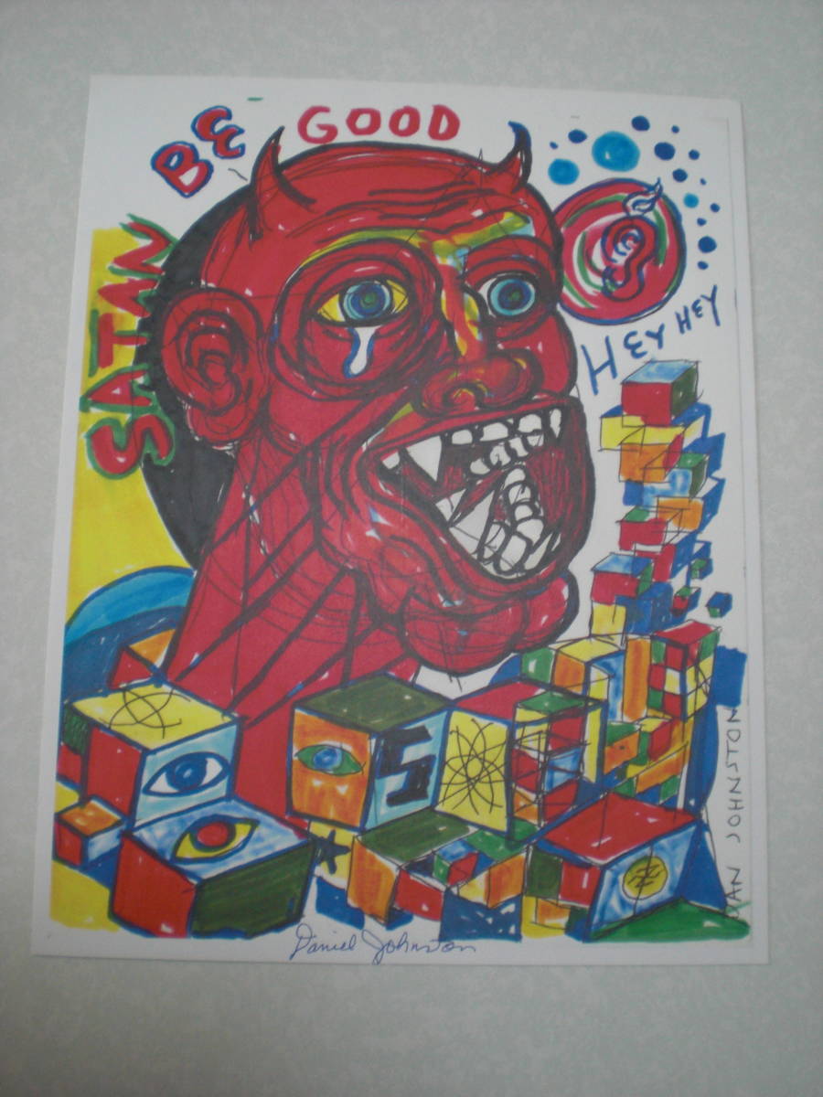 Daniel Johnston ダニエル・ジョンストン 直筆サイン入りポスター Johnston Daniel ダニエルジョンストン ダニエル・ジョンストン 直筆