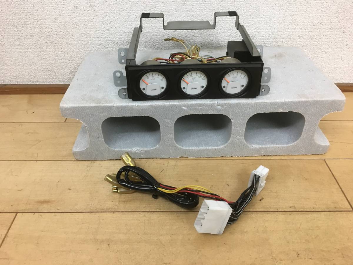 LAMCO ラムコ 3連メーター 電圧計 希少 温度計 1DIN 40パイ 旧車 ブースト