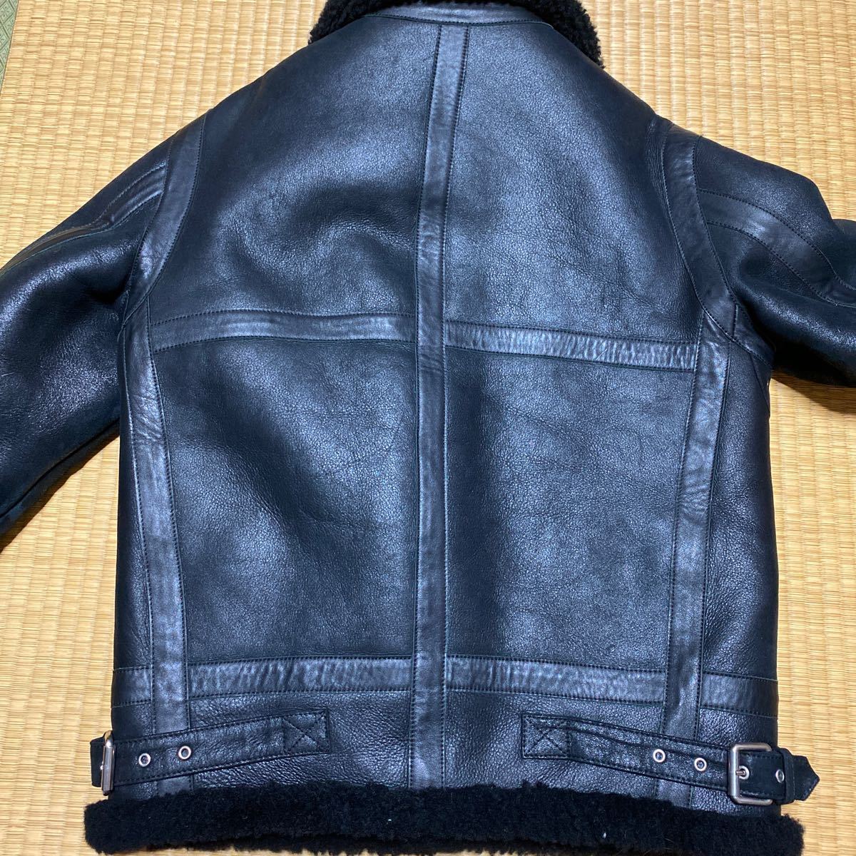 美品 ACNE STUDIOS Ian Shearling 46 ムートン ジャケット ブラック 