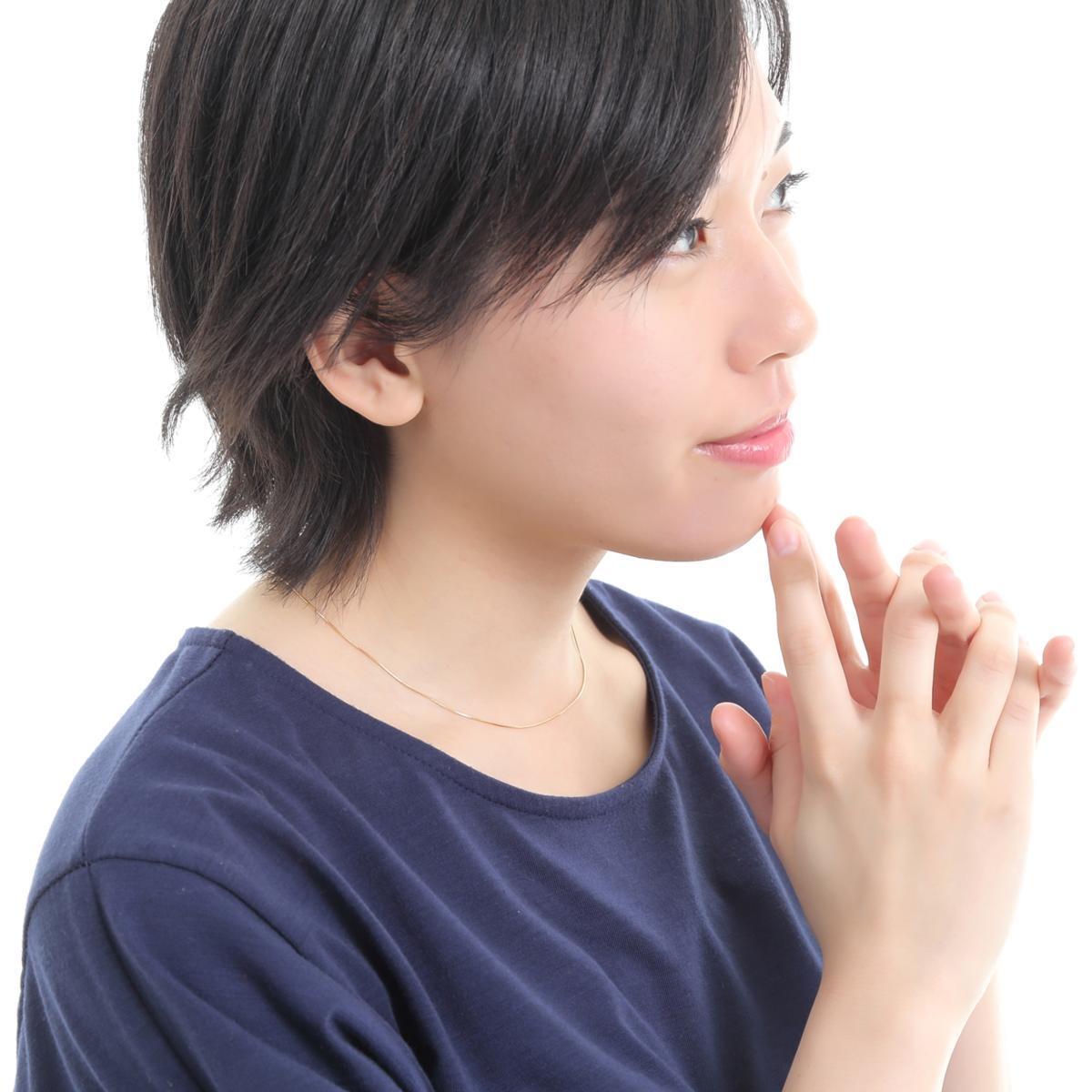 K18 18金 ベネチアンチェーン ネックレス 0.7mm幅 全長50cm ピンスライド_8