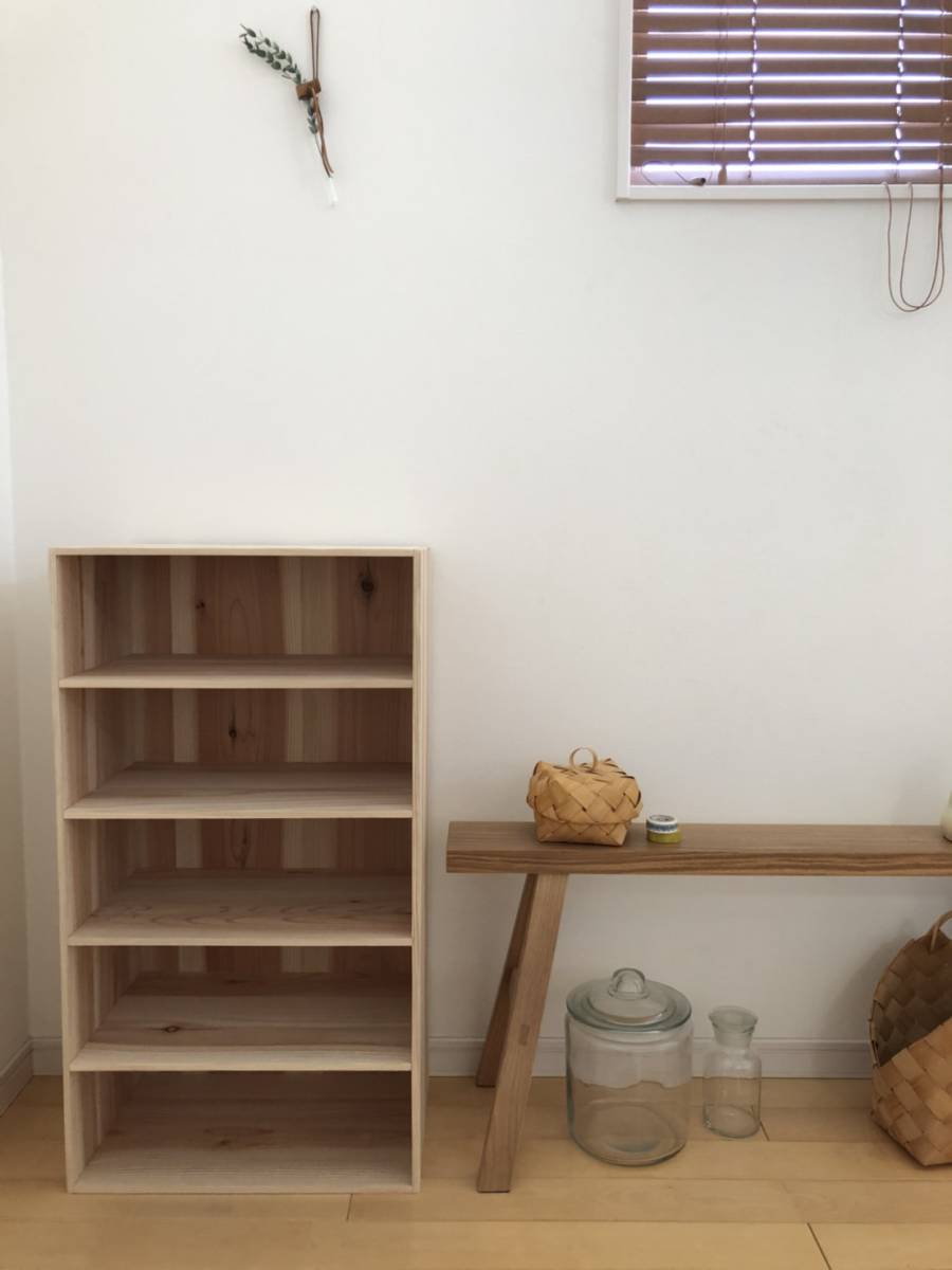 ★送料無料★オーダー可★木製5段シューズボックス/無垢材☆下駄箱収納ナチュラル ショッピング安心 ☆オーダー可☆木製5段シューズボックス/無垢材