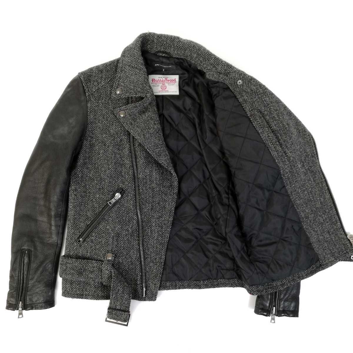 JACKROSE×Harris Tweed ダブルライダースジャケット 希少カラー 
