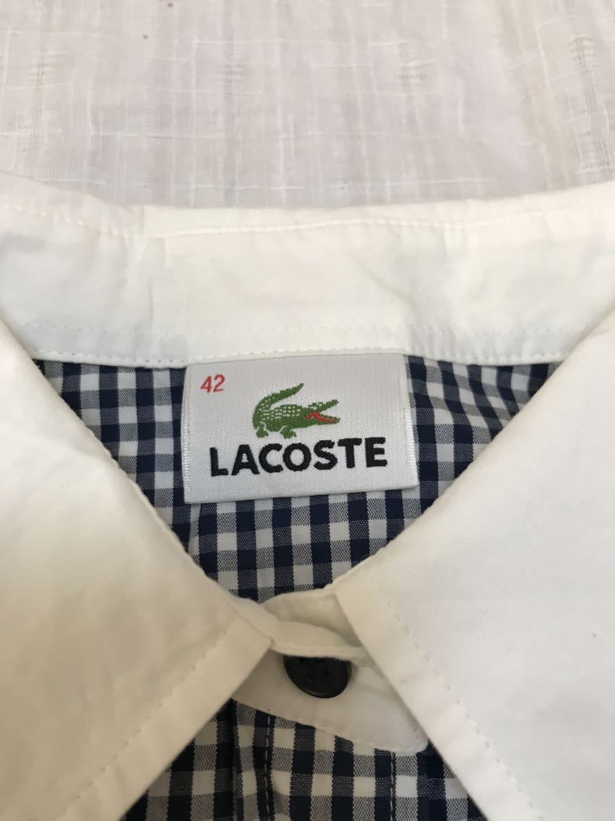 良好 ラコステ 半袖シャツ サイズ42チェックシャツ レディース トップス 半袖シャツ 売買されたオークション情報 Yahooの商品情報をアーカイブ公開 オークファン Aucfan Com