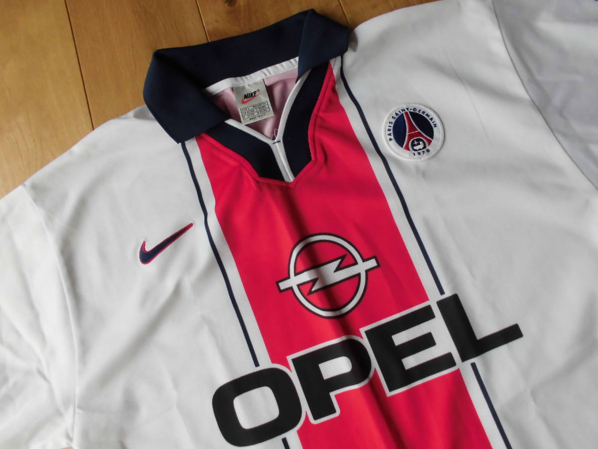 【限定セール，最新作】 UK製 ナイキ NIKE サッカー パリ サンジェルマンFC PSG 半袖ユニフォーム L ホワイト OPEL ポロシャツ LFP F7DEL(クラブチーム)｜売買されたオークション情報、yahooの商品情報をアーカイブ公開 - オ ユニフォーム