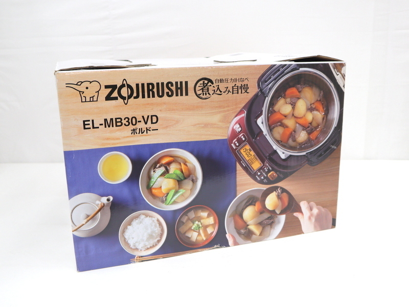 ZOUJIRUSHI/象印】自動圧力IHなべ/煮込み自慢/EL-MB30-VD/ボルドー