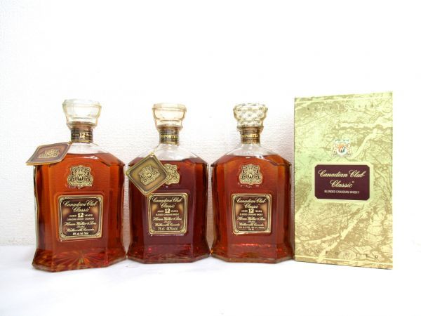 古酒 3本セット Canadian Club カナディアンクラブ CLASSIC クラシック
