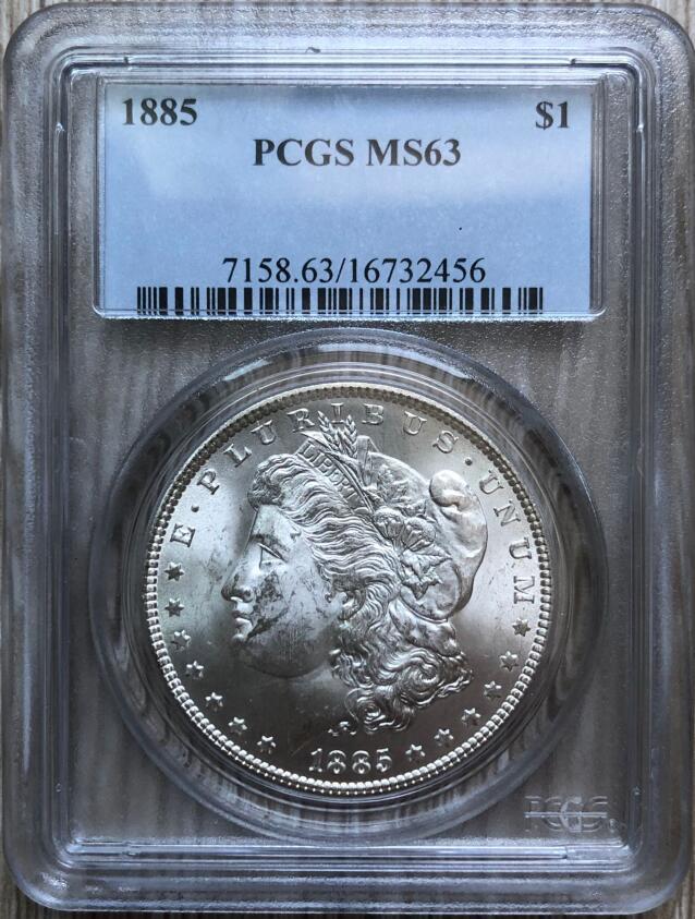 アメリカ 1885年 モルガンダラー 1ドル 未使用 PCGS社 MS-63 銀貨