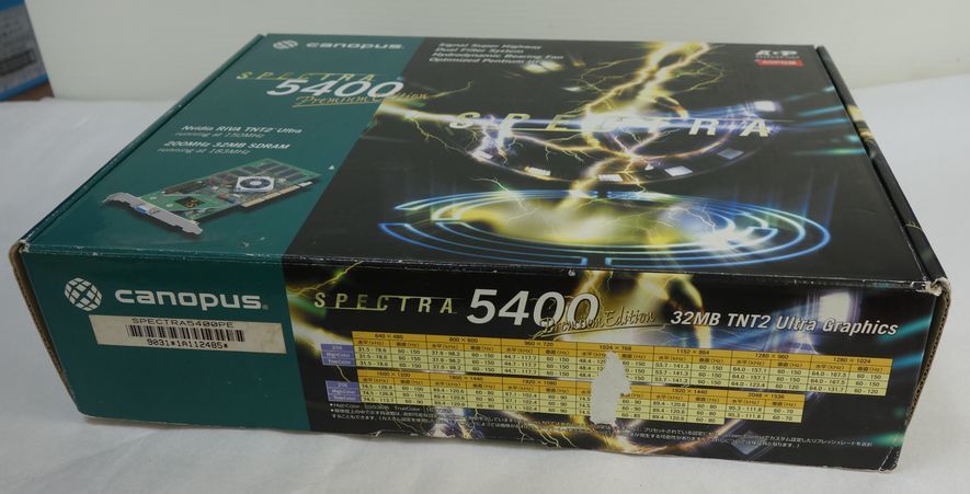 動作確認済み】Canopus SPECTRA 5400PE AGP nVIDIA RIVA TNT2 Ultra