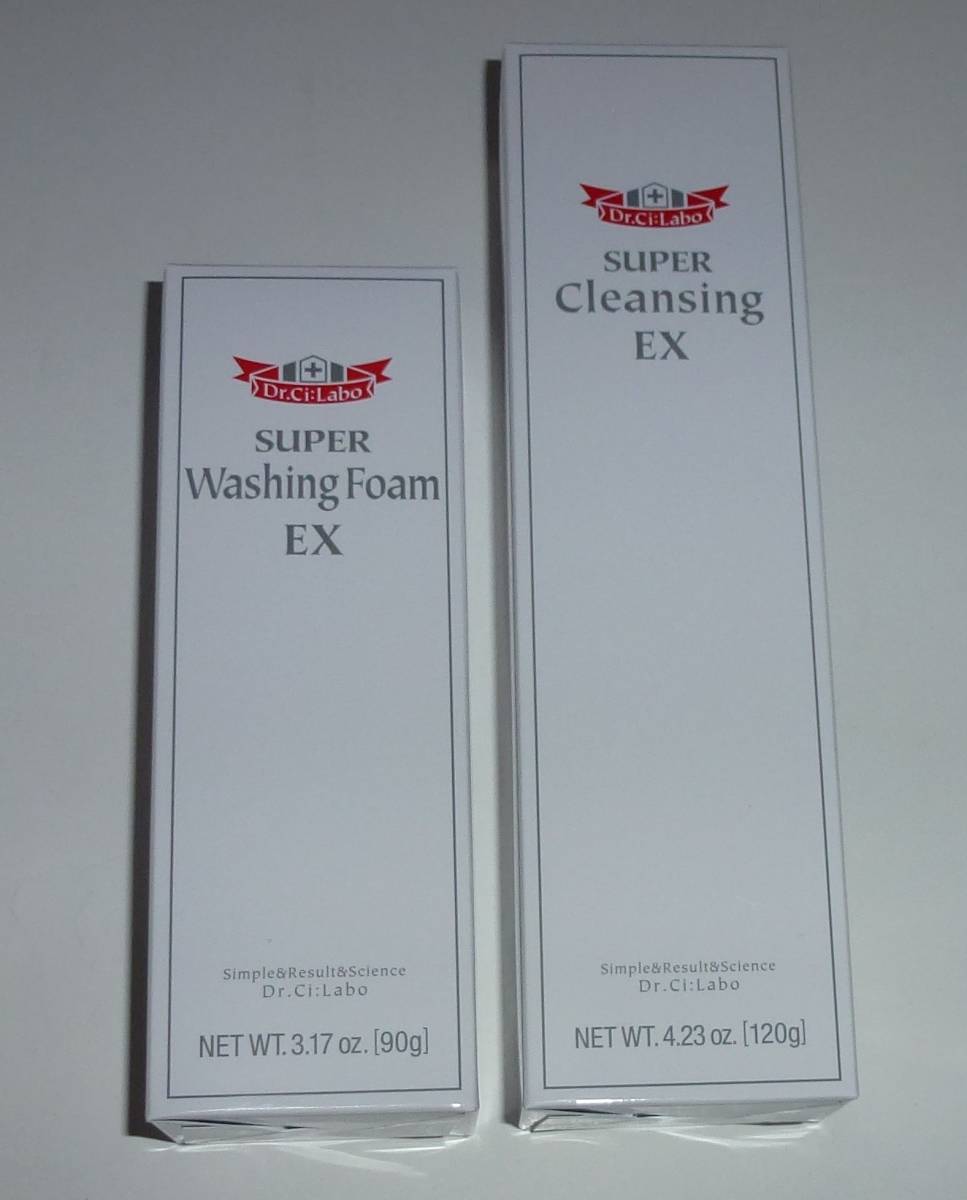 2点set ドクターシーラボ 定価3135円 SUPER Washing Foam EX 洗顔フォーム 定価2915円 SUPER Cleansing EX メイク落とし 箱未開封 保管品