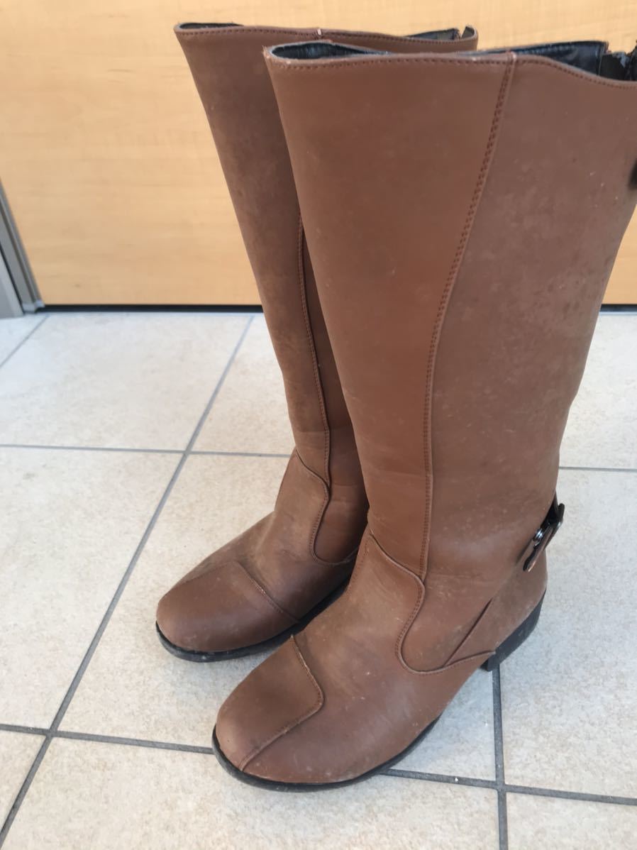 特攻ブーツ　ロングブーツ 旧車　　旧車會　43 茶色　cbx400f _2