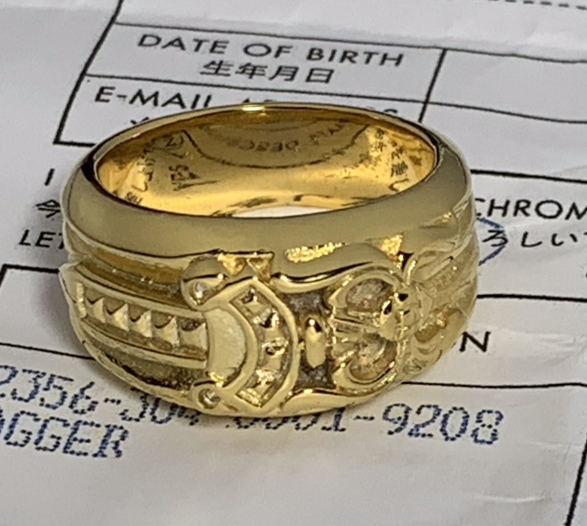 Chrome Hearts クロムハーツ ダガーリング 22k仕様 21号 インボイス 1円から 指輪 売買されたオークション情報 Yahooの商品情報をアーカイブ公開 オークファン Aucfan Com