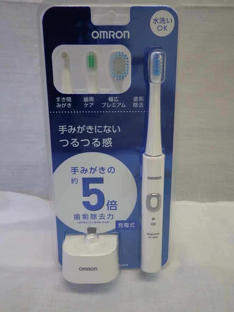 大得価，人気セール オムロン 音波式電動歯ブラシ HT-B304 ホワイト 充電式(オムロン)｜売買されたオークション情報、yahooの商品情報をアーカイブ公開 - オークファン オムロン