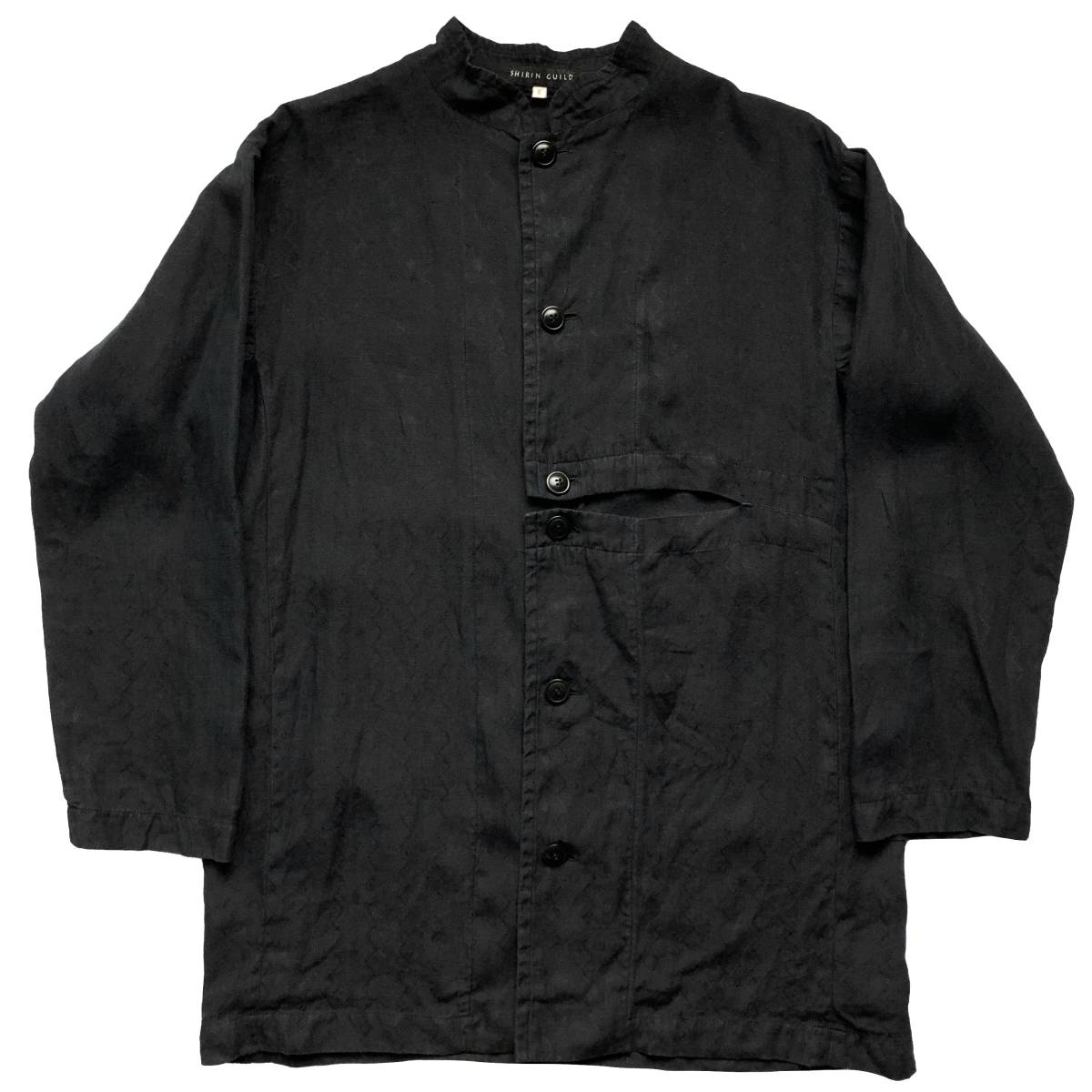 SHIRIN GUILD stand collar jacket linen