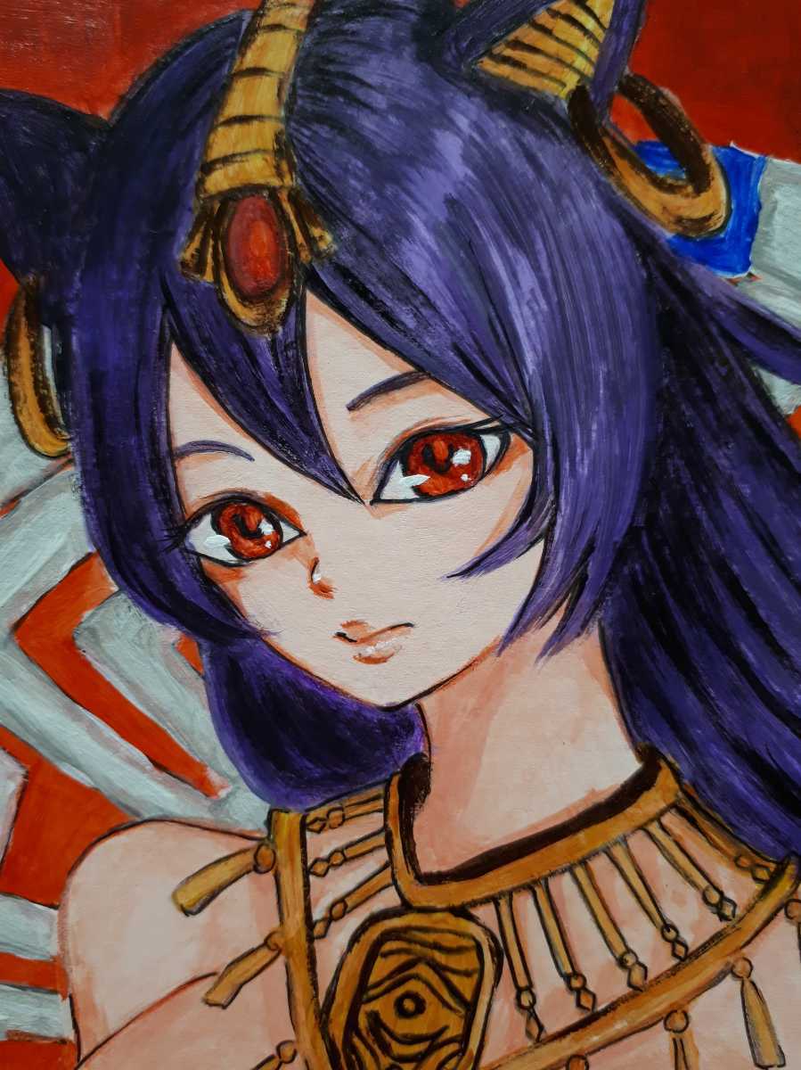 手描きイラスト オリジナル 中色紙 アクリルガッシュ エジプト神 美少女 バステト神少女期 手描きイラスト 売買されたオークション情報 Yahooの商品情報をアーカイブ公開 オークファン Aucfan Com
