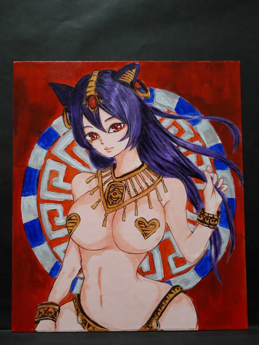 手描きイラスト オリジナル 中色紙 アクリルガッシュ エジプト神 美少女 バステト神少女期 手描きイラスト 売買されたオークション情報 Yahooの商品情報をアーカイブ公開 オークファン Aucfan Com