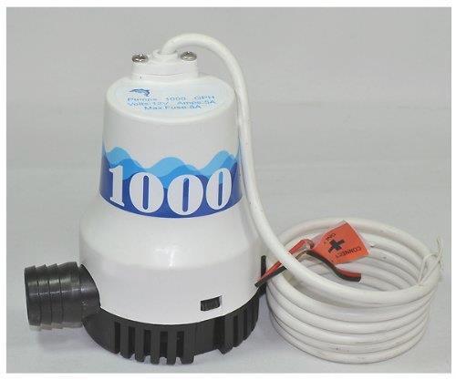 ビルジポンプ 12V : 1000GPH 海水 対応 毎分63L 500GPH | 水中 ポンプ 水中ポンプ 小型 G&G 12v ハイ