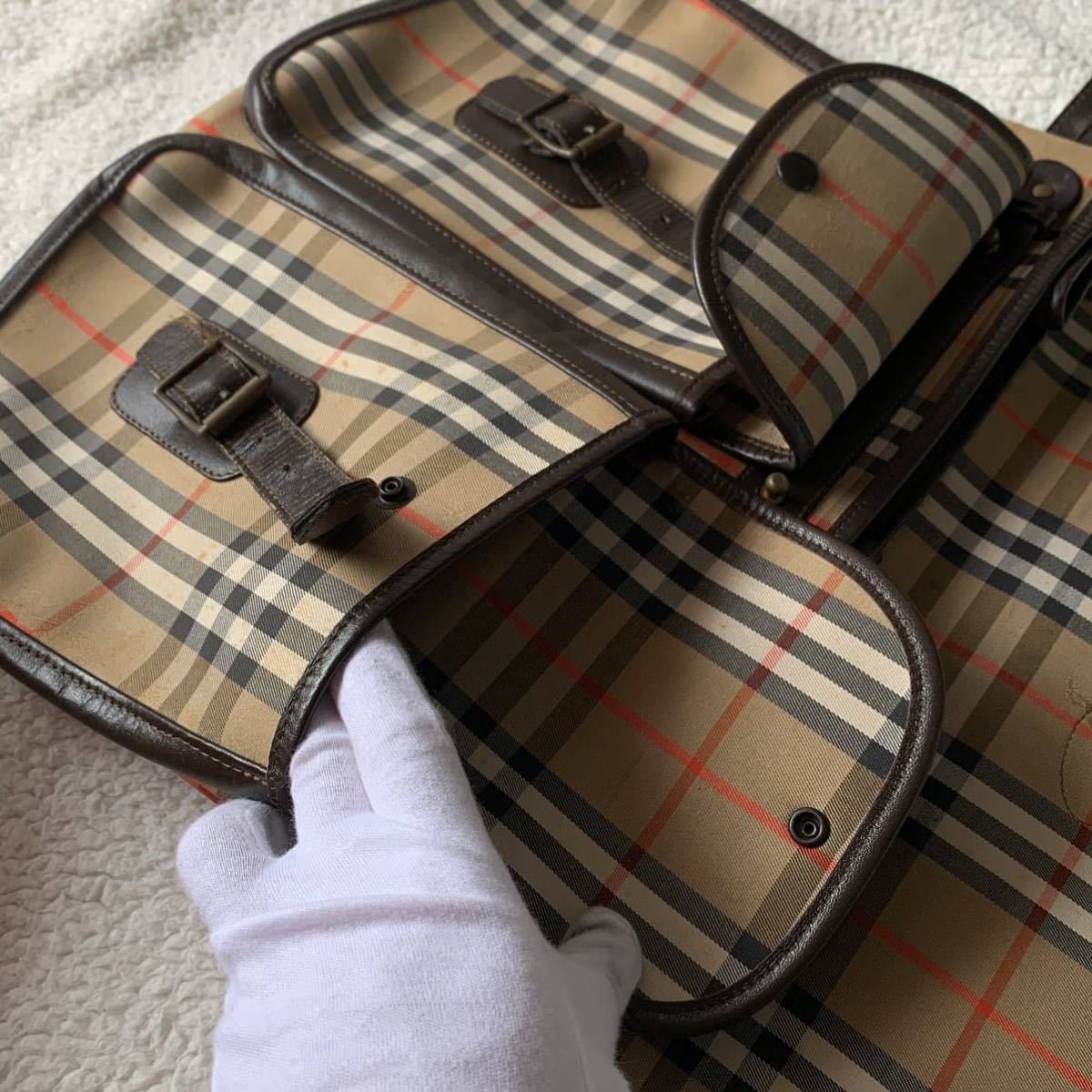 バーバリー ノバチェック ショルダーバッグ BURBERRY ブラウン