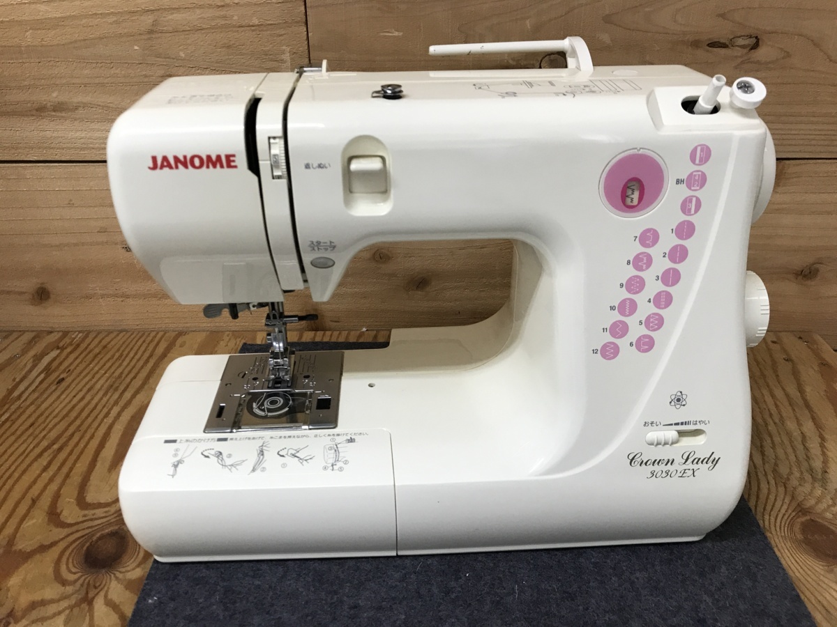 最安値，格安 JANOME ジャノメミシン Crown Lady 3030EX 660型 針軽快(ジャノメ)｜売買されたオークション情報、yahooの商品情報をアーカイブ公開 - オークファン ジャノメ