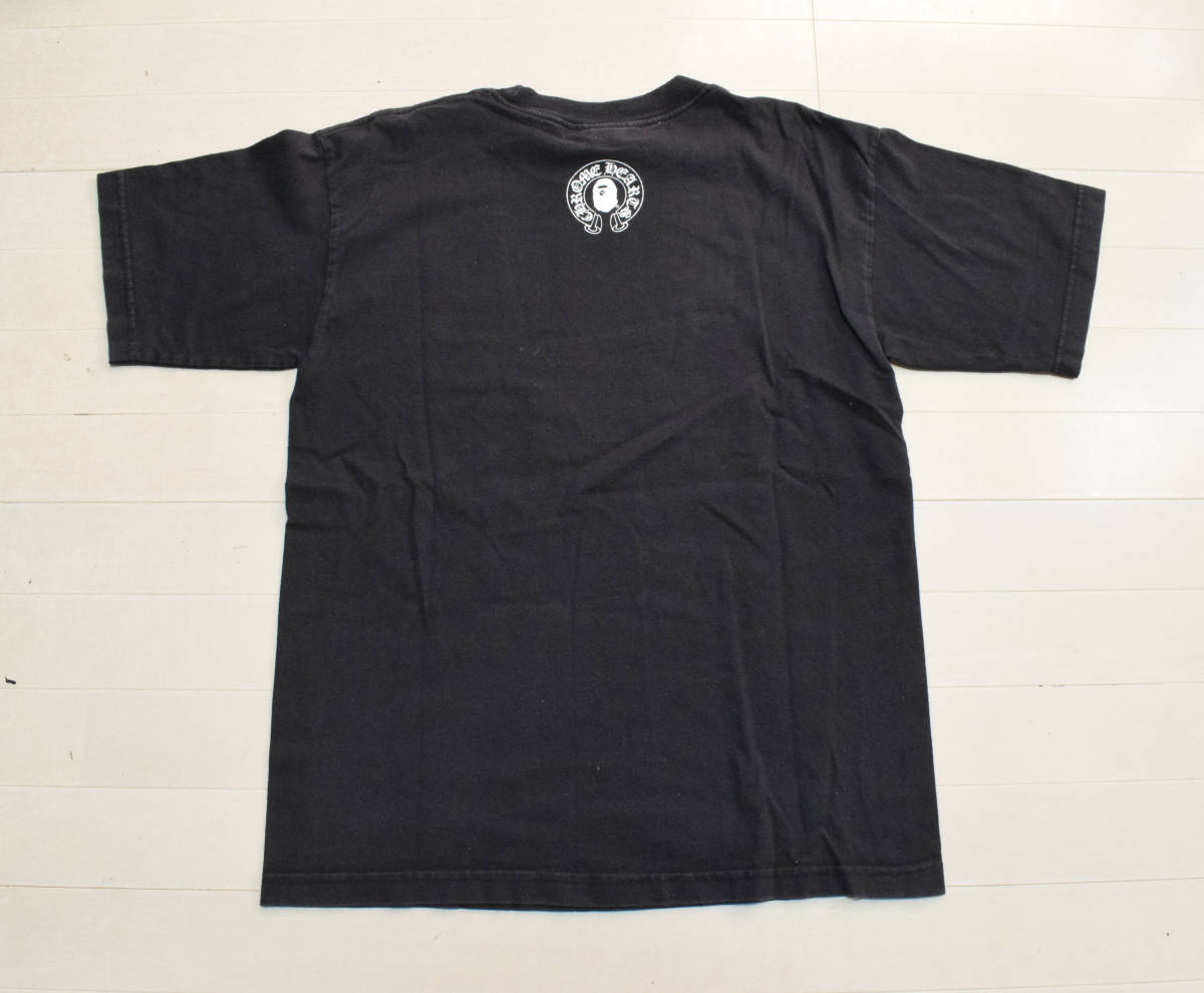 A BATHING APE CHROME HEARTS エイプ クロムハーツ コラボ Tシャツ 黒 