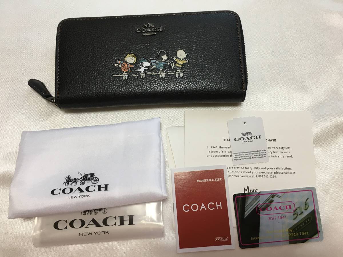期間限定特価 Coach コーチ スヌーピーコラボ限定品 ジップ長財布 女性用 売買 最終値下 Peach Active Com