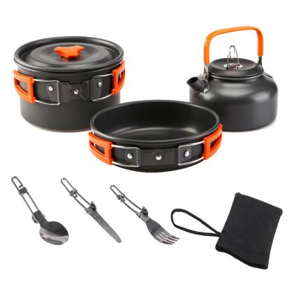  アウトドア食器セット キャンプクッカー クッカーセット キャンプ用鍋 アウトドア調理器具セット キャンプ用品 収納袋付き pin09(クッカー)｜売買されたオークション情報、yahooの商品情報を クッカー