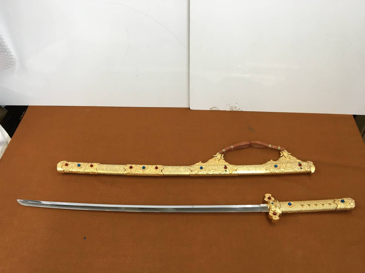 特選美術品 黄金梨子地螺鈿餝剣 国宝複製 模造刀 【公式通販】