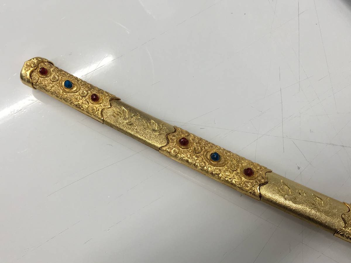 特選美術品 黄金梨子地螺鈿餝剣 国宝複製 模造刀 【公式通販】