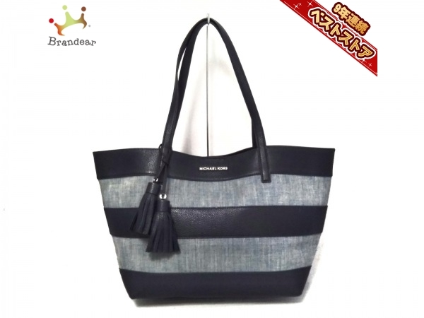 マイケルコース MICHAEL KORS トートバッグ 30H6SUOT3C レザー×デニム 